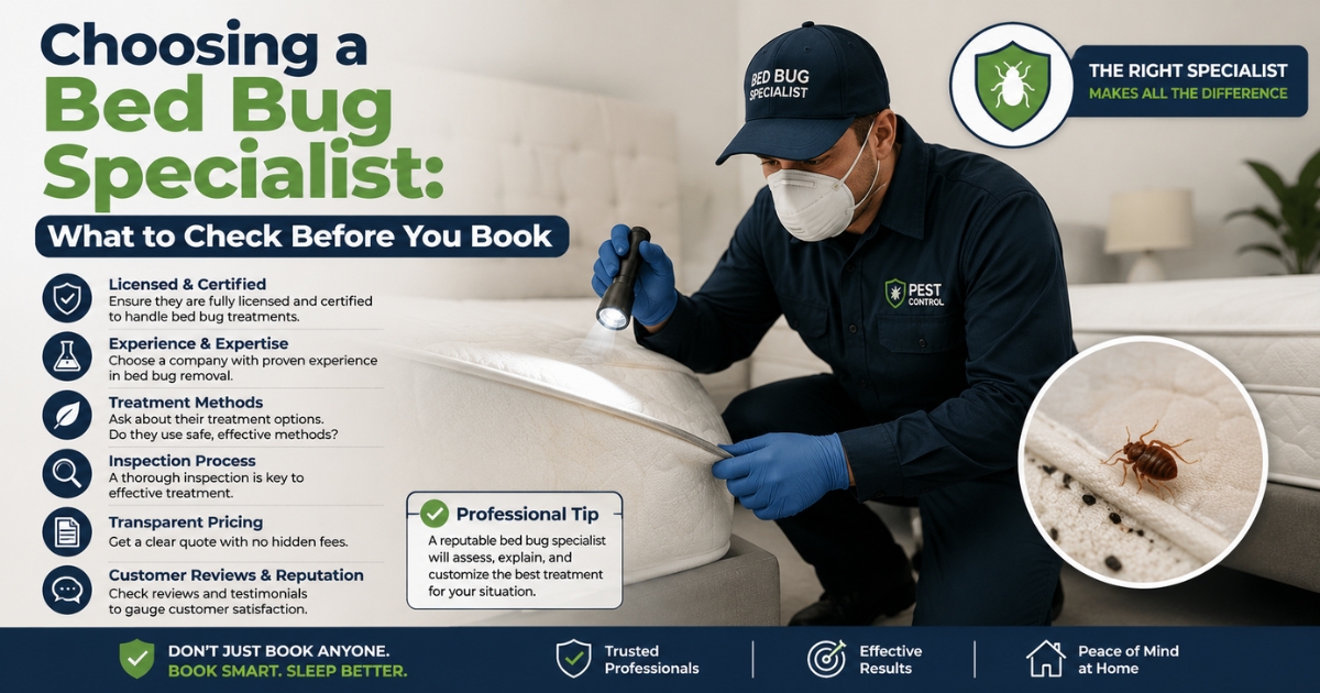Choosing a Bed Bug Specialist: What to Check Before You Book
