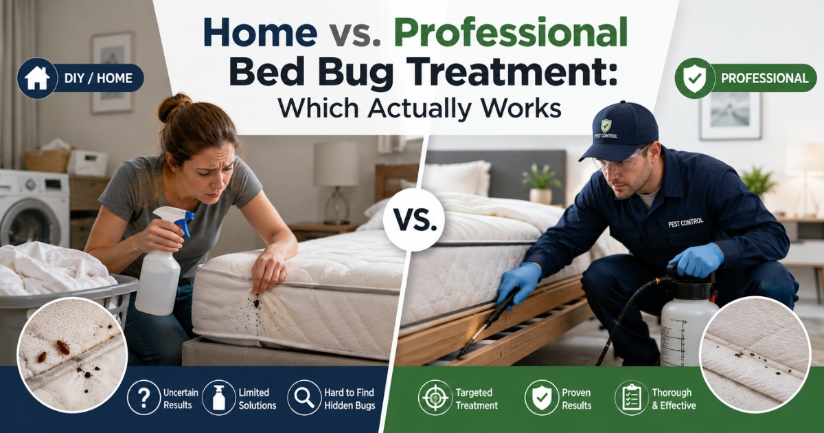 Home vs. Professional Bed Bug Treatment: Which Actually Works